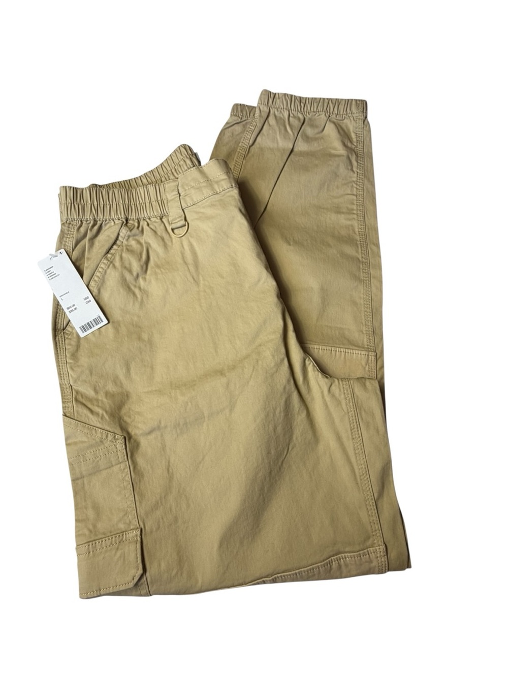 Urban Outfitters Men's Tan Cargo Pants with Elastic Waist